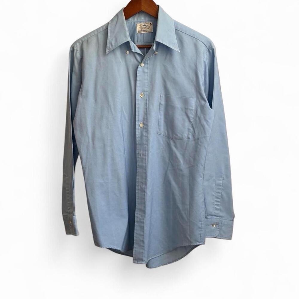 Vintage 80s Penny’s Towncraft Minimalist Preppy Western Mens L Button Up Shirt